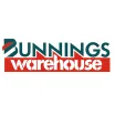 Bunnings logo on a white background circle