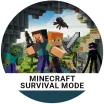 Minecraft characters fighting survival mode style