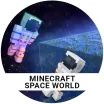 2 minecraft characters floating through space 