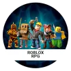 Roblox RPG characters in a circle in front of aqua mode 